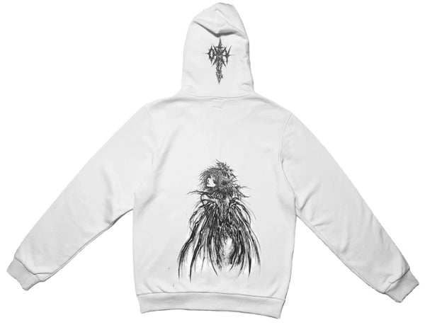 White Fallen Angel Zip Hoodie – Oxy Angels White Fallen Angel Zip Hoodie – Oxy Angels