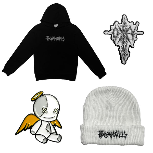 Fallen Angel BUNDLE: Hoodie, Beanie, & Pin Set