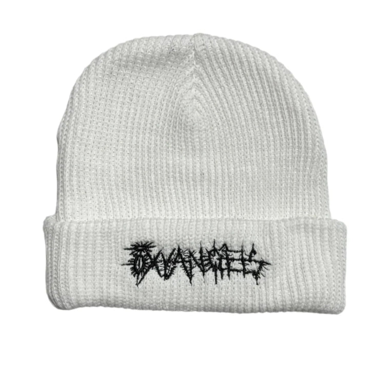 White Oxy Angels Embroidered Beanie