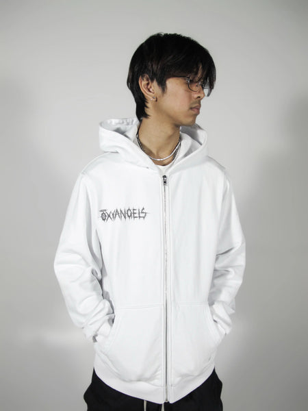 White Fallen Angel Zip Hoodie (INCOMING STOCK)