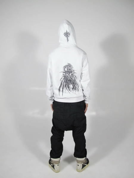 White Fallen Angel Zip Hoodie (INCOMING STOCK)