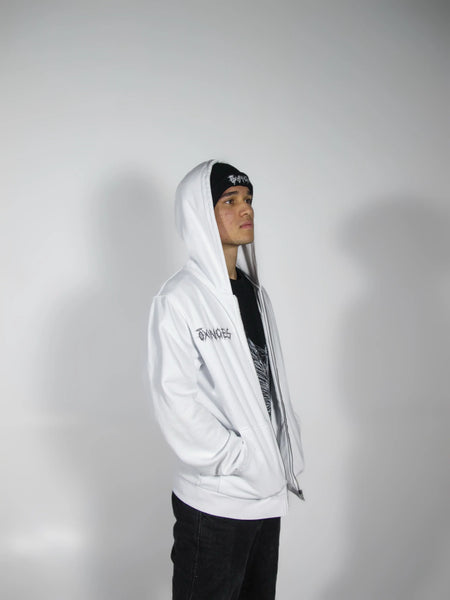 White Fallen Angel Zip Hoodie (INCOMING STOCK)