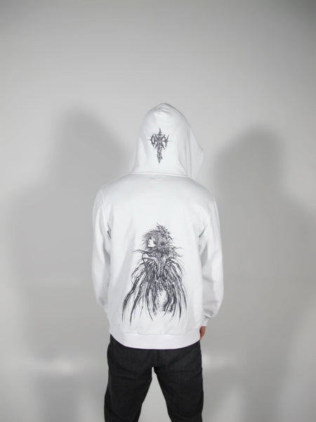 White Fallen Angel Zip Hoodie (INCOMING STOCK)