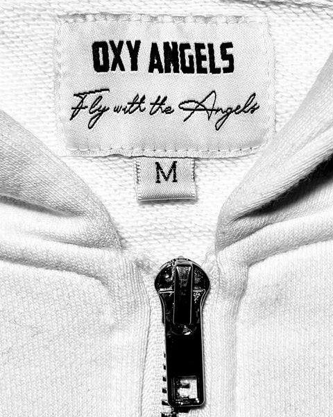 White Fallen Angel Zip Hoodie (INCOMING STOCK)